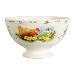 Comptoir De Famille Bol En Faïence Poulet Et Coq 75cl - Collectionneur