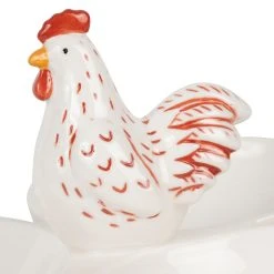 Comptoir De Famille Plat Aperitif En Porcelaine Blanc Et Rouge - Margotte Blanc Et Rouge -SEMA DESIGN Magasin 200844 DET02 WEB