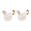 Comptoir De Famille Saliere Poivriere En Porcelaine Poule Gris - Margotte -SEMA DESIGN Magasin 200847 DEB WEB