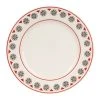 Comptoir De Famille Assiette Plate En Faïence Gris Et Rouge D27cm - Rosette -SEMA DESIGN Magasin 200909 DEB WEB