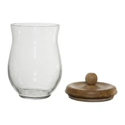 Comptoir De Famille Bocal Avec Couvercle Carreau Ciment Naturel H23cm En Manguier -SEMA DESIGN Magasin 201063 DET02 WEB