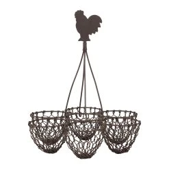 Comptoir De Famille Porte Oeufs En Fer Brun - Carreau Ciment