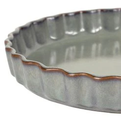 Comptoir De Famille Plat Tarte En Grès Bleu Vert D31cm - Suzanne -SEMA DESIGN Magasin 201232 DET02 WEB