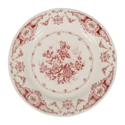 Comptoir De Famille Assiette Plate En Faience Bordeaux D26cm - Clothilde