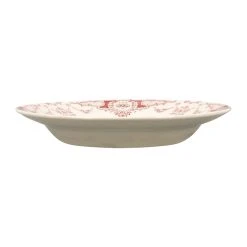 Comptoir De Famille Assiette Creuse En Faience Bordeaux D22cm - Clothilde