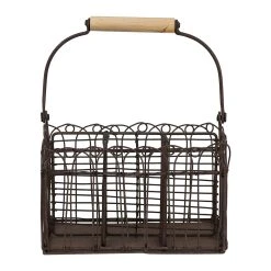 Comptoir De Famille Range Couvert En Fer Et Bois Brun - Tradition