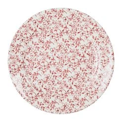 Comptoir De Famille Assiette Plate En Faïence Bordeaux D26cm -p'tites Fleurs
