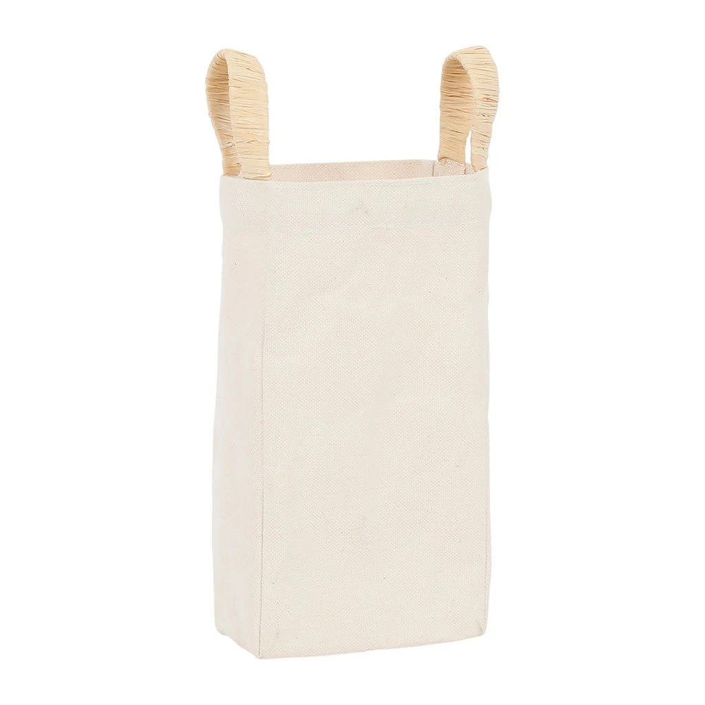 Comptoir De Famille Cache-bouteille Naturel En Toile De Coton Et Raphia - Emelise 4 Comptoir De Famille Cache-bouteille Naturel En Toile De Coton Et Raphia - Emelise – Image 2