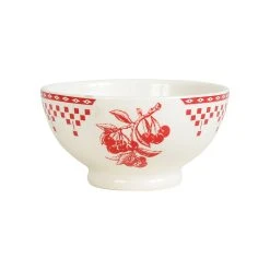 Comptoir De Famille Bol En Faïence Rouge D13cl - Damier