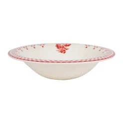 Comptoir De Famille Coupelle En Faïence Rouge D20cm - Damier