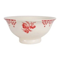 Comptoir De Famille Compotier En Faïence Blanc Et Rouge - Damier -SEMA DESIGN Magasin 2208 DET01 WEB