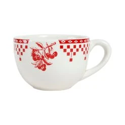 Comptoir De Famille Tasse à Thé Et Sous-tasse En Faïence Damier Rouge - Campagne -SEMA DESIGN Magasin 2366 DET02 WEB