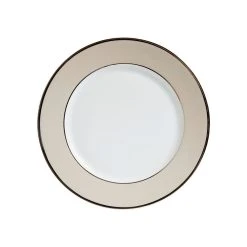 Côté Table Assiette à Dessert En Porcelaine Perle Et Platine D20cm - Ginger
