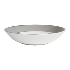 Côté Table Assiette Creuse En Porcelaine Gris Et Platine D23cm - Ginger