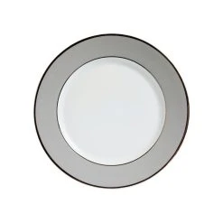 Côté Table Assiette à Dessert En Porcelaine Gris Et Platine D20cm - Ginger