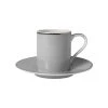 Côté Table Tasse à Café Et Sous-tasse En Porcelaine Gris Et Platine - Ginger -SEMA DESIGN Magasin 29112 DEB WEB