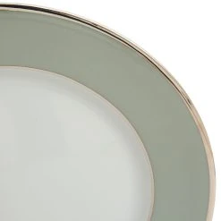 Côté Table Assiette Plate En Porcelaine Vert D'eau Et Platine D27cm - Ginger -SEMA DESIGN Magasin 30231 DET01 WEB