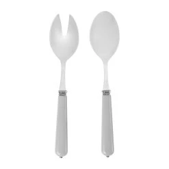 Côté Table Couverts à Salade Lucie Gris En Inox Et Plastique