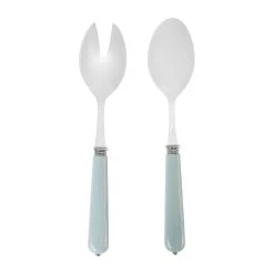 Côté Table Couverts à Salade Lucie Vert D'eau En Inox Et Plastique