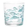 Côté Table Gobelet Banc De Poissons Turquoise En Verre