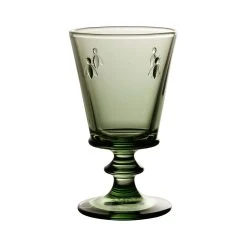 Côté Table Verre à Vin Abeilles Vert En Verre