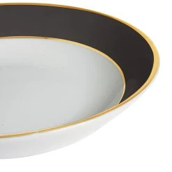 Côté Table Assiette Creuse En Porcelaine Noir Et Doré D23cm - Ginger 7 Côté Table Assiette Creuse En Porcelaine Noir Et Doré D23cm - Ginger -SEMA DESIGN Magasin 34706 DET01 WEB