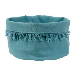 Côté Table Paniere A Pain Nalia Turquoise D18xh15cm Coton 180g/m2
