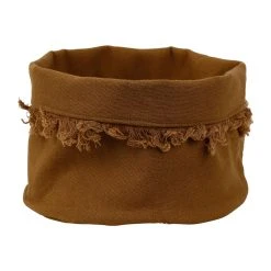 Côté Table Paniere A Pain Nalia Tabac D18xh15cm Coton 180g/m2