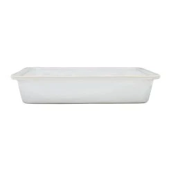 Côté Table Plat Four Carré En Grès Réactif Blanc 30cm - Flore