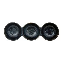 Côté Table Coupelle Triple Flore Bleu 24x8xh3cm Gres -SEMA DESIGN Magasin 37876 DET02 WEB