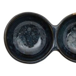 Côté Table Coupelle Triple Flore Bleu 24x8xh3cm Gres -SEMA DESIGN Magasin 37876 DET03 WEB