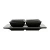 Côté Table Lot De 4 Coupelles Avec Plat En Grès Noir Mat - Flore