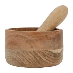 Côté Table Mortier Et Pilon En Bois Naturel - Dalbert