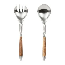 Côté Table Couverts à Salade En Inox Et Acacia - Art