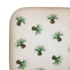 Côté Table Plateau Carré Vert Et Doré 16x16cm En Fer - Palmier -SEMA DESIGN Magasin 38903 DET02 WEB