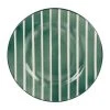 Côté Table Assiette Plate Rayée Sauge D28cm En Faience - Campagne -SEMA DESIGN Magasin 38949 DEB WEB