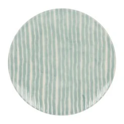 Côté Table Assiette Plate Turquoise Réactif D27cm En Faience - Raina