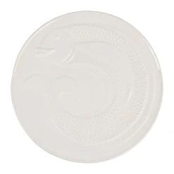 Côté Table Plat Poisson Blanc D28cm En Faience