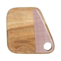 Jardin D'Ulysse Planche à Decouper Trait Poule Vintage Naturel Et Rouge En Acacia