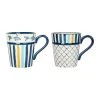 Jardin D'Ulysse Lot De 2 Mugs En Grès Bleu Marine - Un été à La Mer -SEMA DESIGN Magasin 466916 DEB WEB