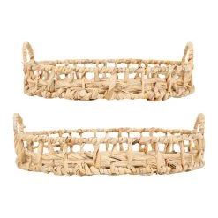 Jardin D'Ulysse Lot De 2 Plateaux Rond En Jacinthe D'eau - Un été A La Mer