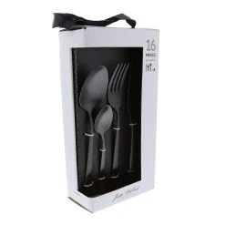 Jean Dubost Menagere 16 Pieces En Inox Noir - Delta