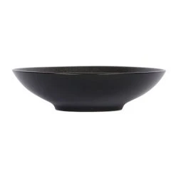 Table Passion Assiette Calotte En Grès Noir D19cm - Vesuvio
