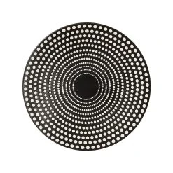 Table Passion Assiette à Dessert En Grès Pois Noir D20.5cm - Galaxy
