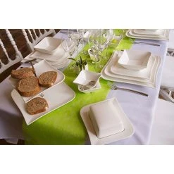 Table Passion Assiette Plate 25.5x25.5cm Melody Blanc -SEMA DESIGN Magasin 607902 FRN03 WEB