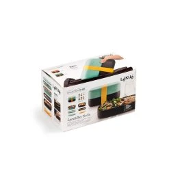 Lekue Boite Lunch à Emporter Noire Et Turquoise -SEMA DESIGN Magasin 608508 FRN04 WEB