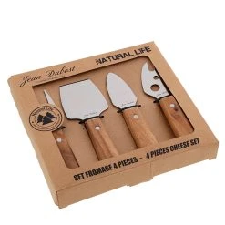 Jean Dubost Coffret Set Fromage En Acacia 4 Pièces