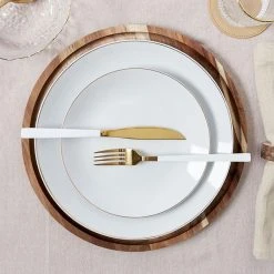 Home Déco Factory Assiette Plate En Porcelaine Lisere Doré D26cm -SEMA DESIGN Magasin 620972 FRN04 WEB