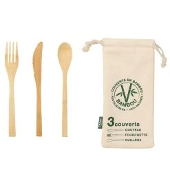 Cook Concept 3 Couverts Réutilisables En Bambou