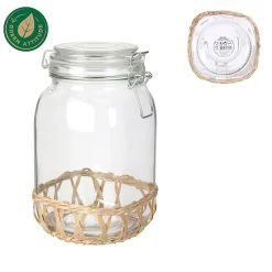 Cook Concept Bocal En Verre Et Rotin